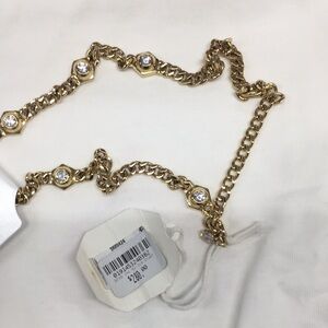 Swarovski Elegant Gold Chain Necklace with Crystal Accents